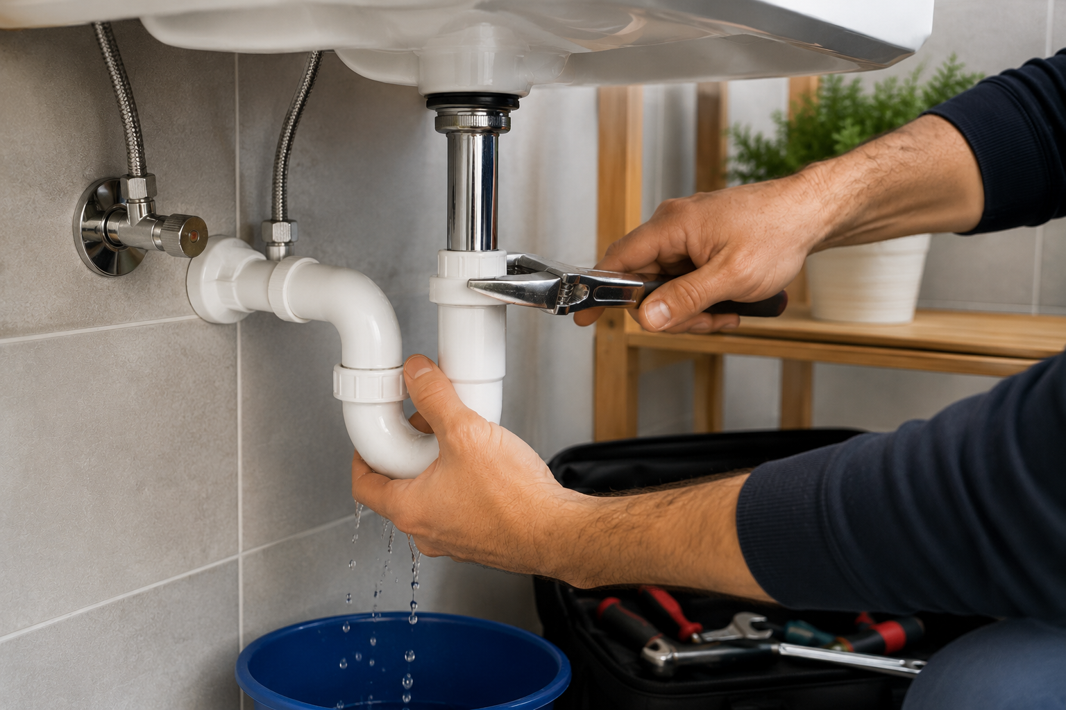 Canvi de sifó i desguàs de lavabo a domicili | LC Reparacions